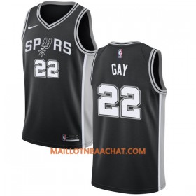 Maillot NBA San Antonio Spurs Rudy Gay 22 Nike 2017-18 Noir Swingman - Homme
